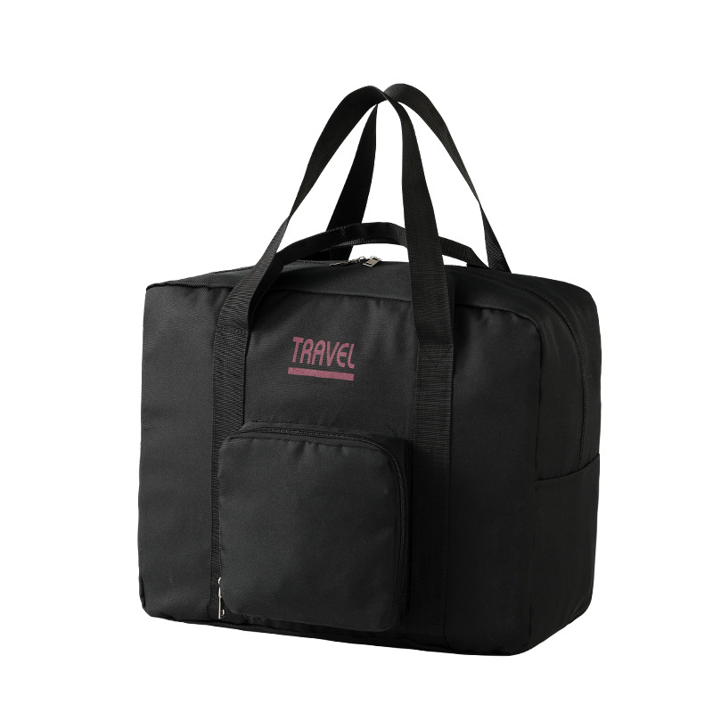 Impreso logo cubierta plegable trolley bolsa de viaje de gran capacidad de almacenamiento de ropa bolsa abierta estudiante bolsa de equipaje de vacaciones