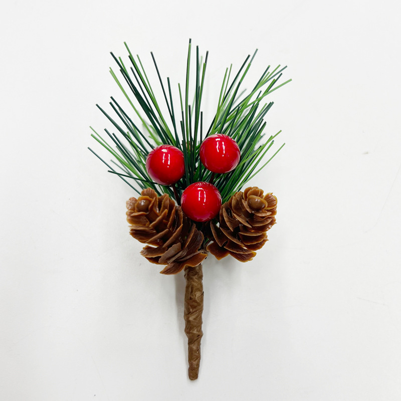 クロスボーダークリスマス装飾松葉挿しクリスマス装飾模擬松ぼっくり松葉クリエイティブギフトボックス DIY アクセサリー|undefined