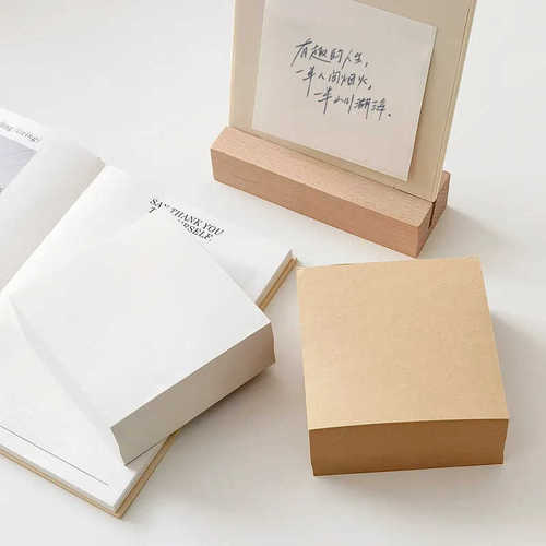 Unprinted replacement 400-page small square brick extra thick note pad blank draft paper tearable square note paper