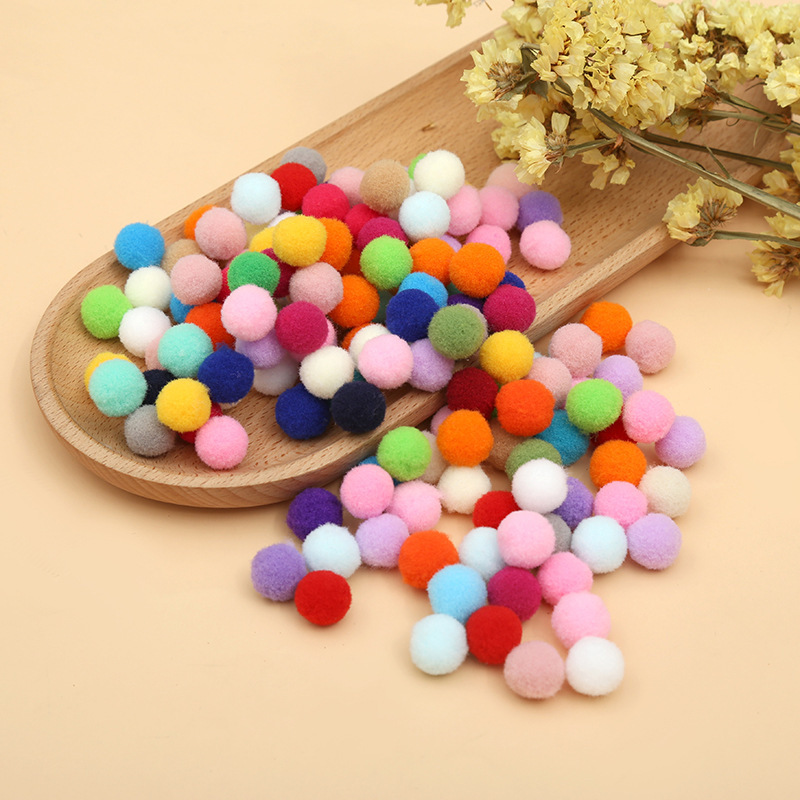 100個の小さなパッケージの既製カラフルな毛玉、DIYポンポン、手作りアクセサリー、既製の高弾性毛玉|undefined