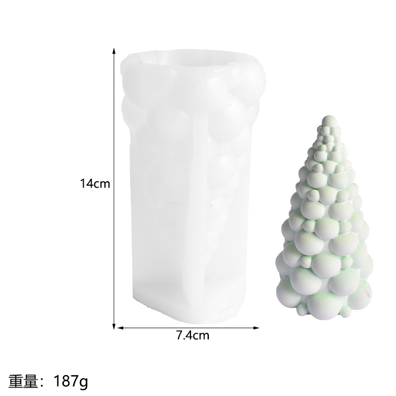 クリスマス立体泡球クリスマスツリーろうそく金型diy香薫石膏拡香石ヘラジカろうそく金型|undefined