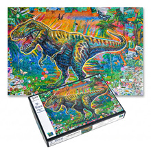 Custom 500pcs Kids Paper Puzzle Dinosaur Puzzles Factory