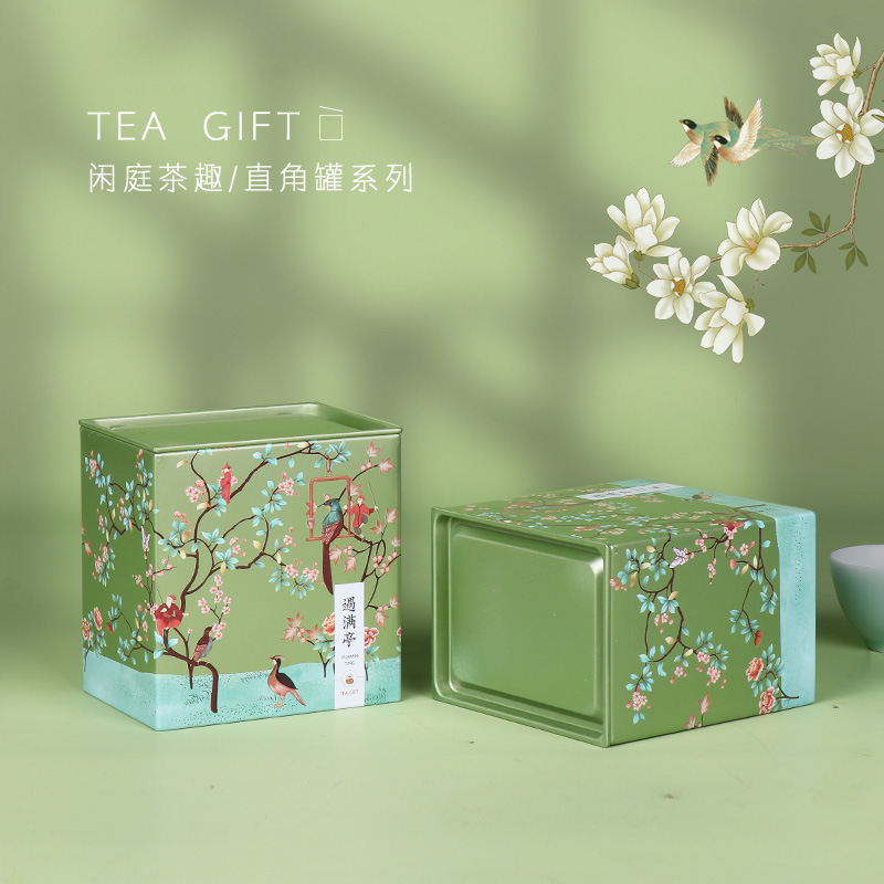 厂家货源茶叶罐铁罐一斤装金属罐红茶绿茶马口铁罐包装罐铁盒现货