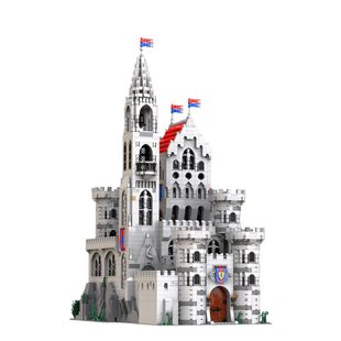 Building Blocks Cross-Border Moc-193221 Medieval King's Castle--King's Return Building Block Set 3939 Pieces