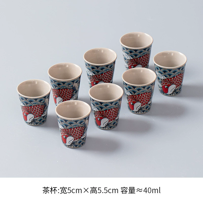 Small tea cup, ceramic tea set, 6 packs