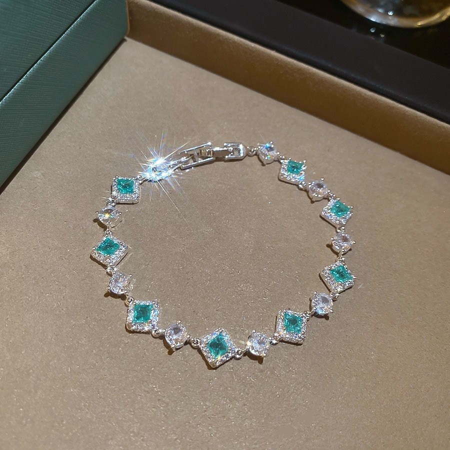 18 pulseras - plata - azul
