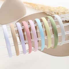 韓系1.5厘米奶油色發箍高級感百搭布藝洗臉發箍純色簡約頭箍髮飾