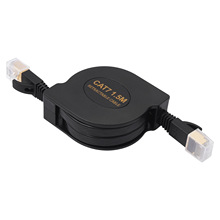 跨境CAT7 万兆 600Mhz 10Gbps RJ45七类8P8C可伸缩电脑路由器网线