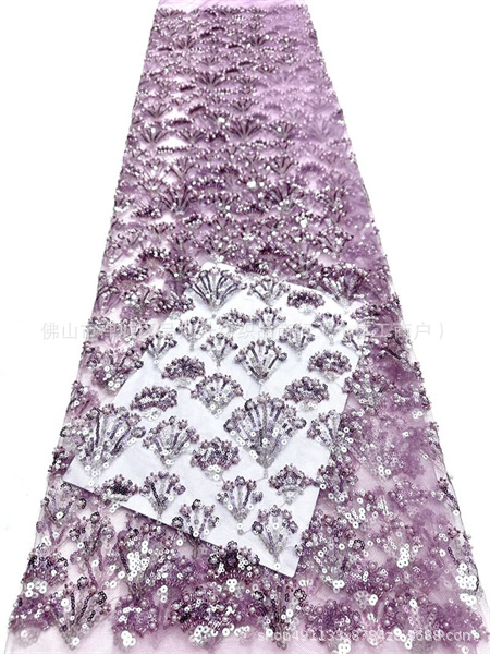 Fabricante nuevo pequeño ventilador de bollo de tela de encaje de alta calidad francesa vestido de boda cena tela de moda