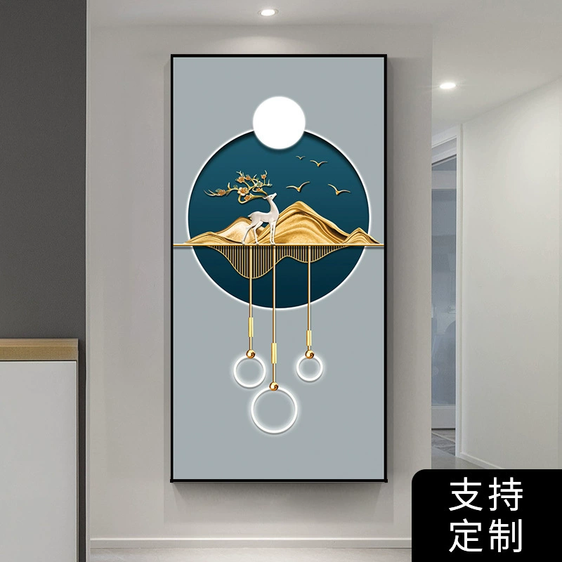 Self-adhesive modern three dimensional stickers on wall, light luxury style, 3D