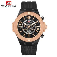 Amazon hollow calendar watch for men waterproof silicone band watch sport sports men's watch