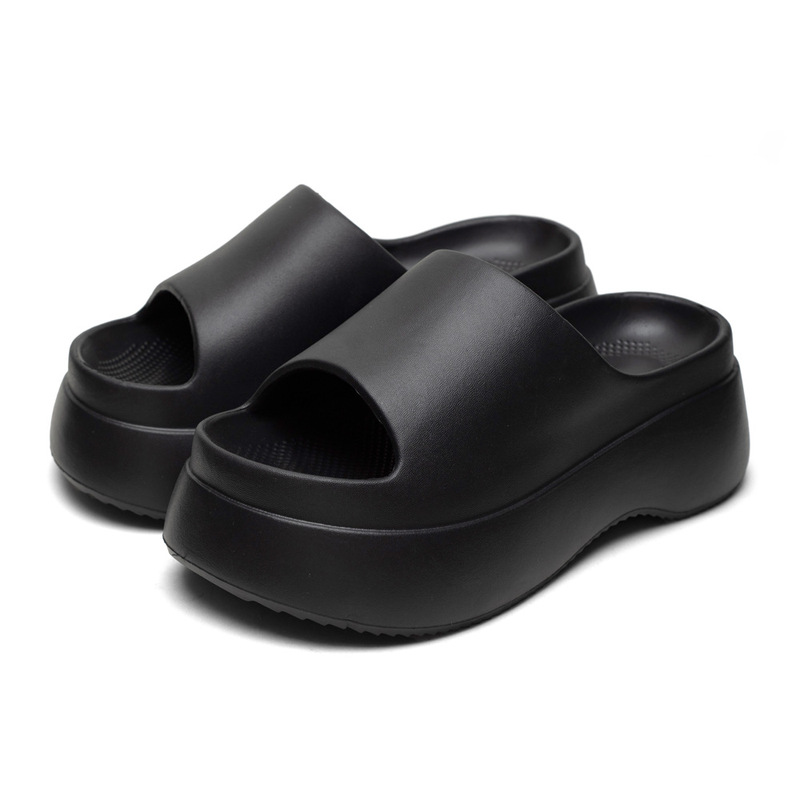 Eva Thick-Soled High-Heeled Slippers for Women's Home Use for Bathing, Non-Slip Soft-Soled Outer Wear Slippers for Women, One-Piece Drop Shipping Eva Thick-Soled High-Heeled Slippers for Women's Home Use for Bathing, Non-Slip Soft-Soled Outer Wear Slippers for Women, One-Piece Drop Shipping