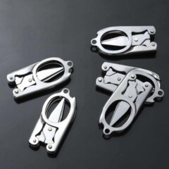 折りたたみはさみミニポータブルステンレス鋼ポータブル小型旅行鼻毛はさみ釣りキーホルダー小さなはさみ手作り