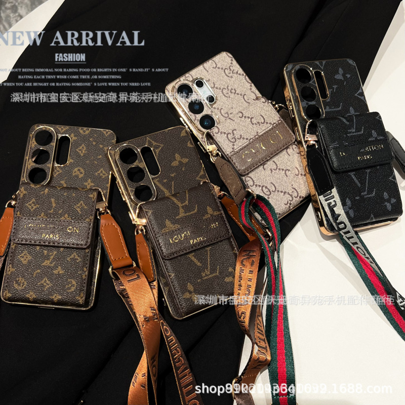 Luxurious Electroplated Card Holder Lanyard Card Case Suitable for Samsung S26Ultra Phone Case S24+ Protective Case S22/S23 Luxurious Electroplated Card Holder Lanyard Card Case Suitable for Samsung S26Ultra Phone Case S24+ Protective Case S22/S23