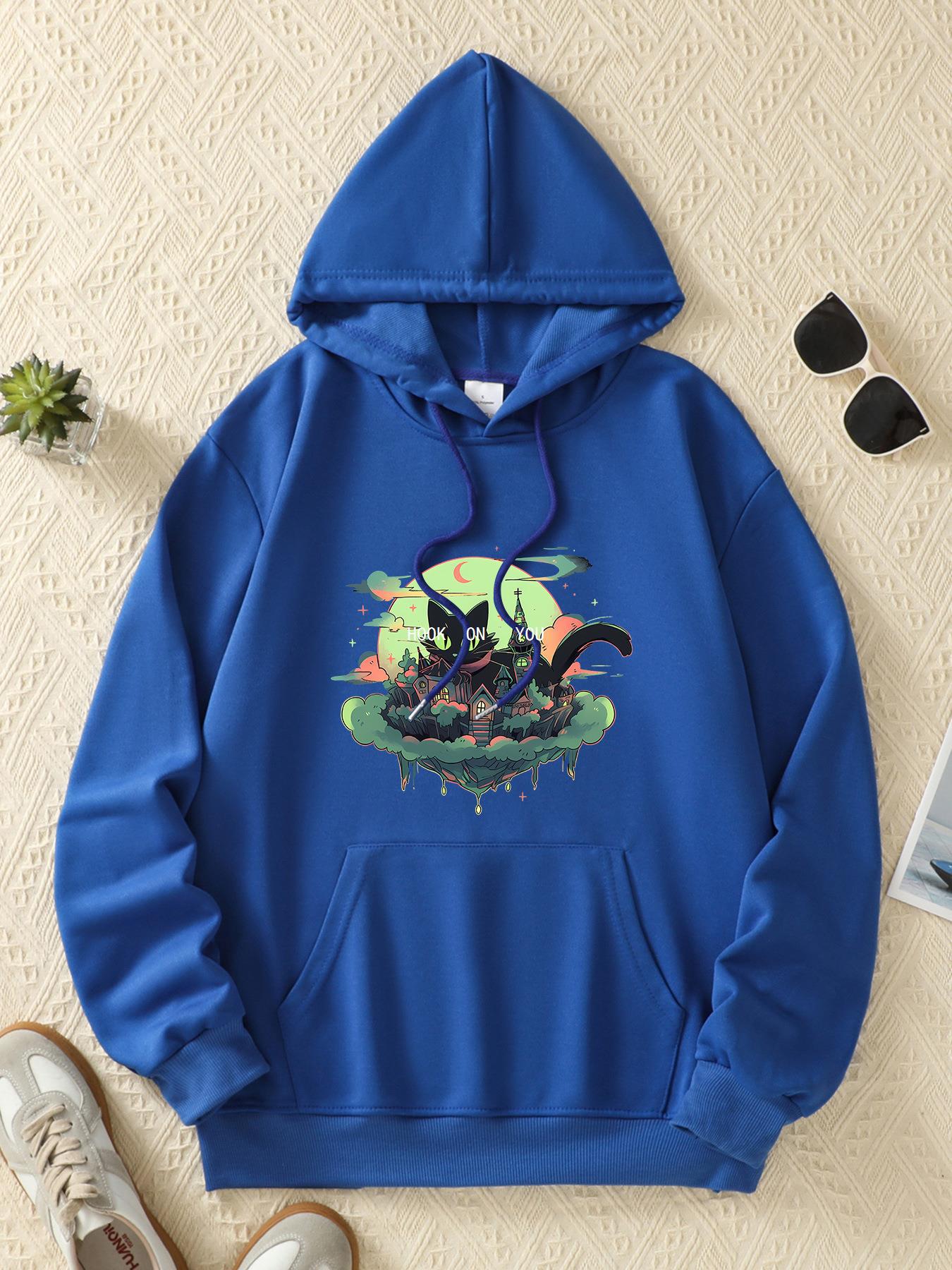 Damen-Sweatshirt mit langen Ärmeln für Frühling und Herbst – modisch, locker, figurformend, Rundhalsausschnitt, verjüngend, bedruckt, dünn_voghion.com