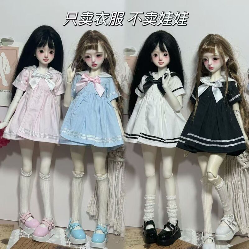 Bjd6 points 4 points sailor suit dress academic casual doll suit 30cm fat body doll clothes 4/1