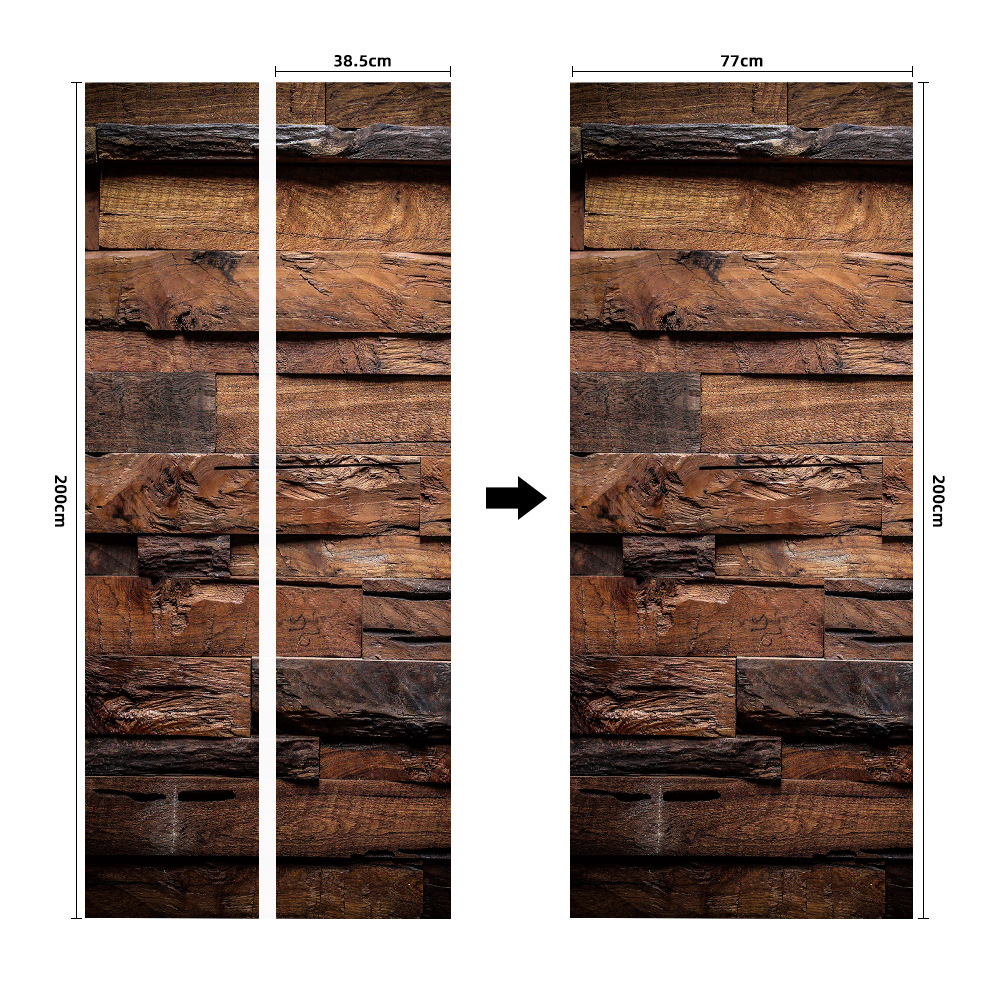 Pegatinas para puertas 3D respetuosas con el medio ambiente, autoadhesivos, fabricantes de origen al por mayor, patrones populares transfronterizos de alta definición, adhesivos para puertas impermeables, a prueba de aceite y antiincrustantes