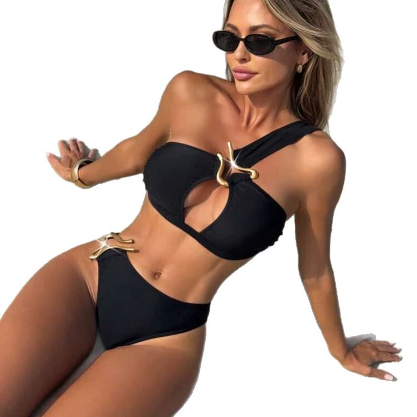 Sexy metal split swimwear