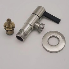 304不锈钢三角阀加厚冷热止水阀家用角阀开关热水阀马桶4分通用