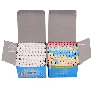 Teacher's Writing Tools White Chalk 100 Colorful Dust-Free Chalk Factory Direct Sales Office Teaching