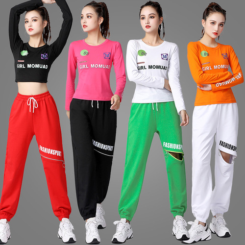 Stop production MoMuDe square dance sports suit for women, autumn new long-sleeved dance clothing aerobics dance