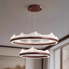 新中式客厅吊灯现代复古罗曼艺术高级感树脂卧室餐厅中山家装灯具