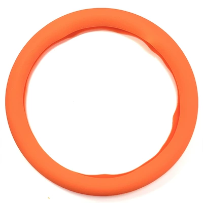 Men's and Women's Summer Fashion Wear-resistant Non-slip Handlepiece Cover Four Seasons Universal Ultra-thin Soft Silicone Car Steering Wheel Cover (Steering wheel cover) - silicone-orange-steering-wheel-1-38cm