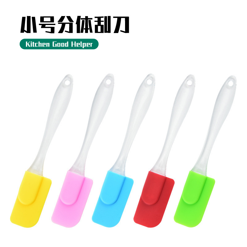 FDA silicone scraper small size split scraper cake cream scraper baking tool silicone small scraper