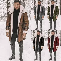 В наличии на eBay зимнее мужское длинное пальто с мехом, утолщенная куртка Amazon, европейское и американское пальто из искусственного меха.