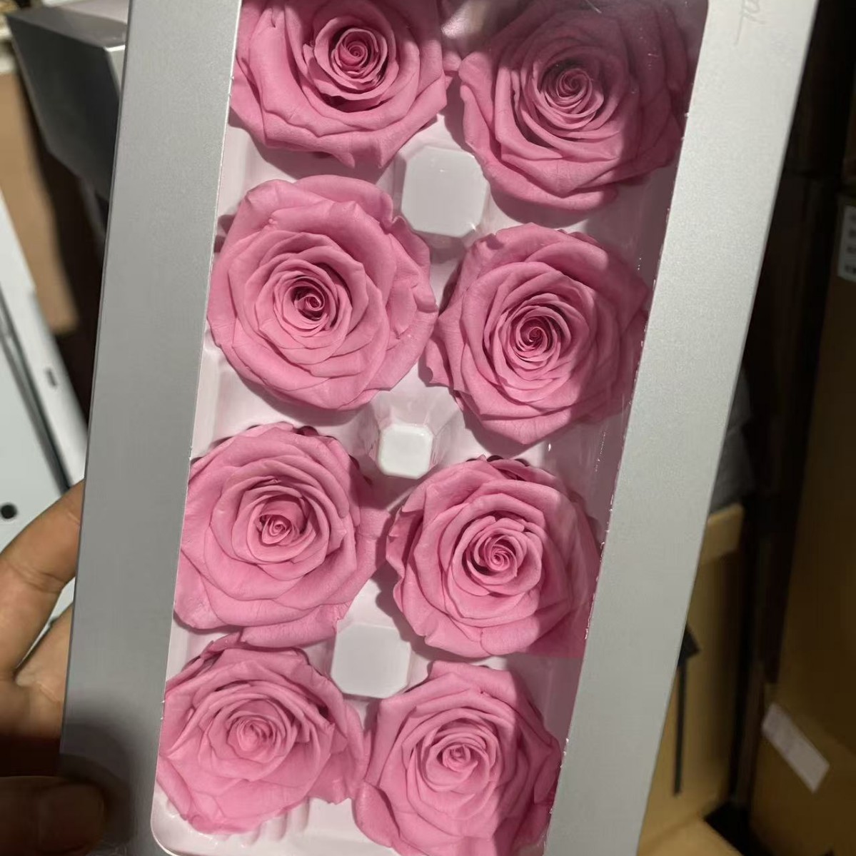 Clase A rosa 4-5cm-8 flores/caja