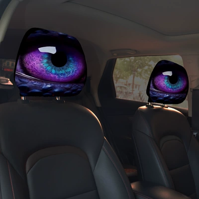 Amazon Temu Purple Longan High-Definition Printed Car Pillow Cover Cool and Unique Car Dust Cover Available for Dropshipping (Universal seat cover) - 01-double-sided-printing-1pc-26cm28cm