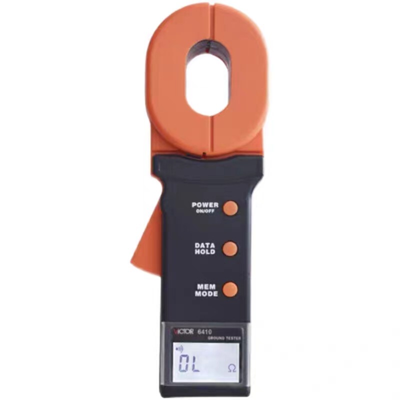 Clamp-type grounding resistance tester VC6410 multi-function clamp meter resistance meter VC6412D explosion-proof resistance
