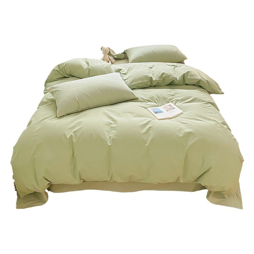 Materno y niño de grado de otoño e invierno Clase A de algodón cepillado edredón cubierta cama simple de cuatro piezas edredón de algodón dormitorio conjunto de tres piezas