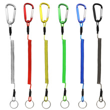 路亚钳控鱼器钢丝失手绳登山扣弹簧绳钓鱼工具防丢绳钥匙手机挂绳