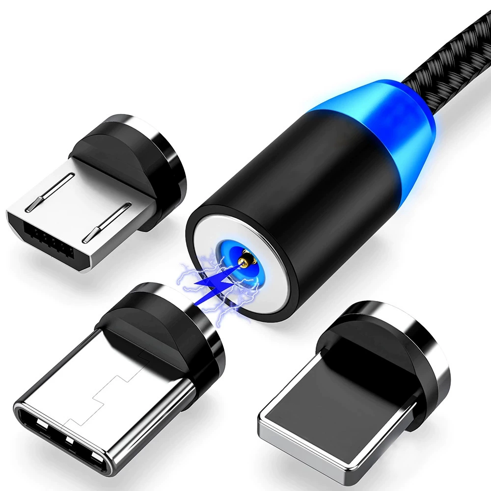 Magnetic fast cable charging, charger, mobile phone