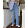 [Song Ming]Paige Show thin Split ends Wide leg pants Western-style trousers 2021 summer Slacks N452H