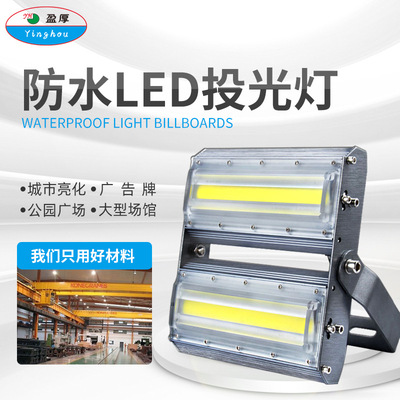 盈厚led投光灯防水室外大功率泛光灯50W100W工程照明|ru