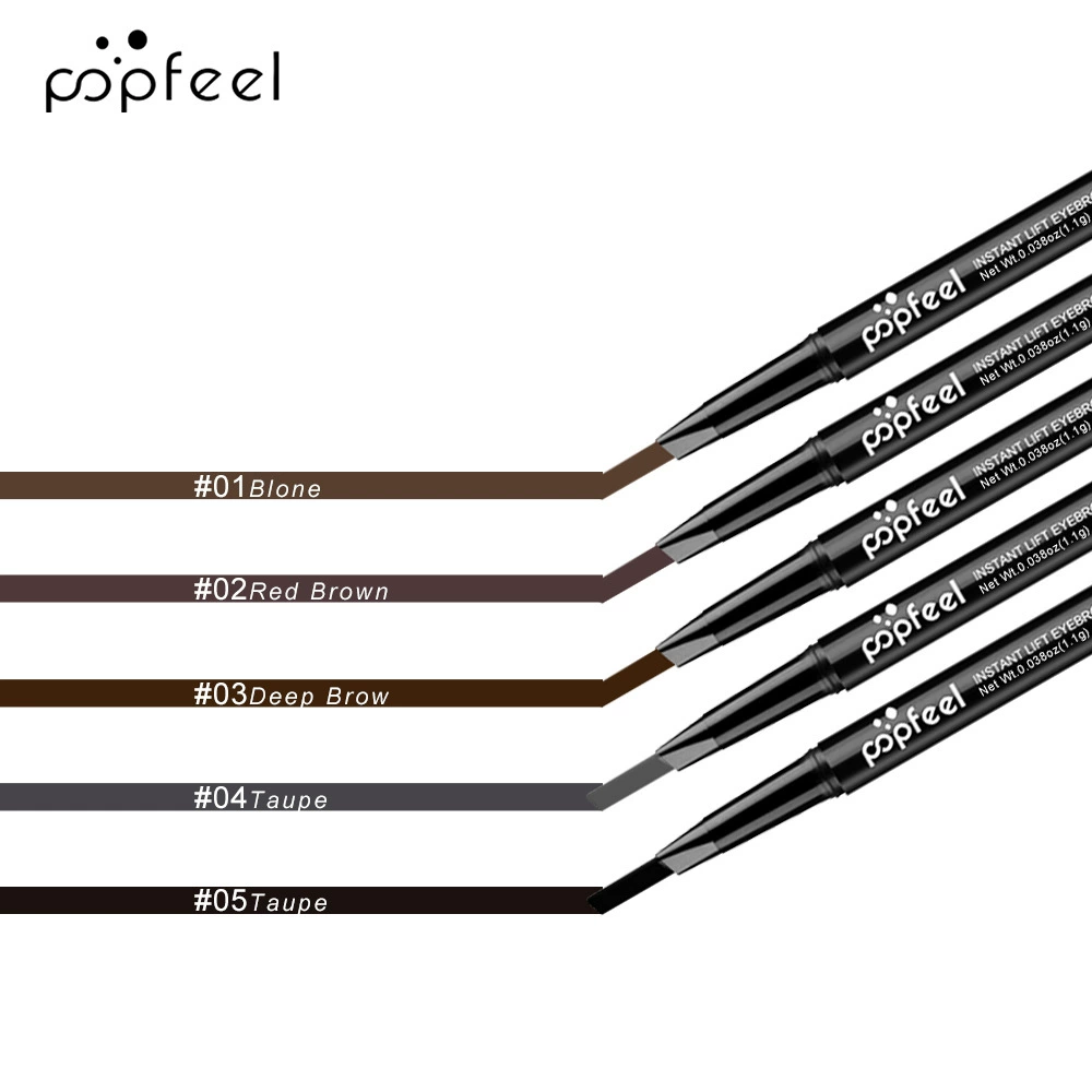 POPFEEL Double-sided automatic eyebrow pencil, makeup primer, protects against sweat, no smudge