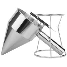 不锈钢章鱼小丸子漏斗大口径手持式面糊漏斗分液器蛋糕烘培工具