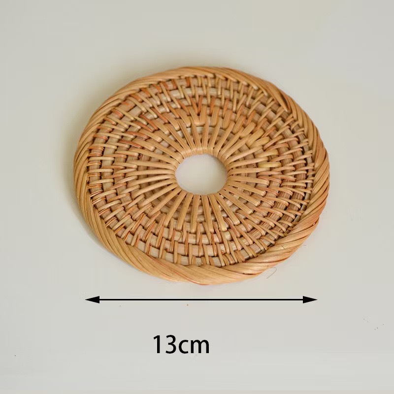 Amazon Homestay Decoración de pared Adornos Fábrica de tejido de paja Pared simple Pared redonda Hierba de ratán Sala de estar Colgante de decoración de pared