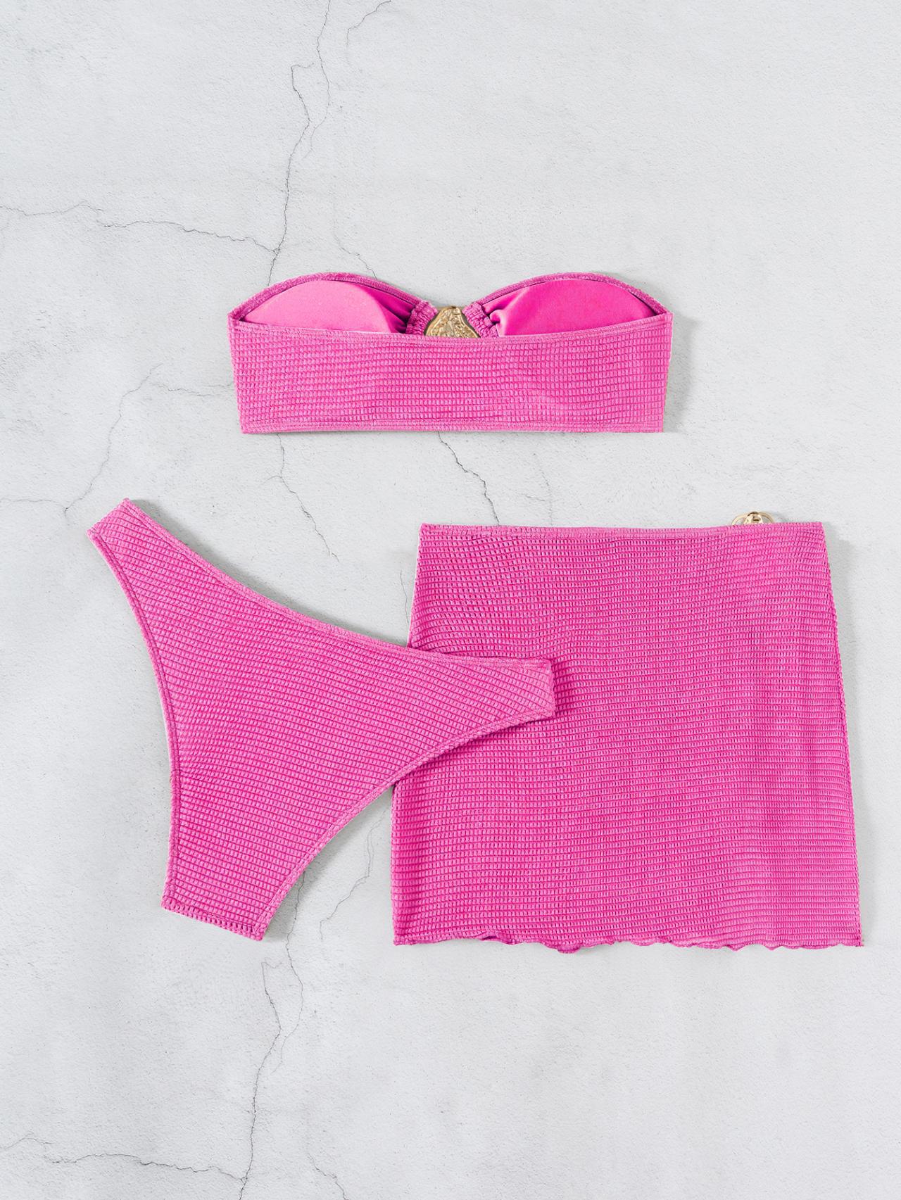 Women's Elegant Sexy Streetwear Solid Color 3 Pieces Set Bikinis Swimwear display picture 24