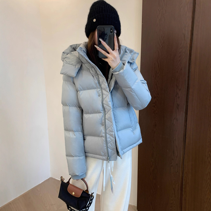 Upgraded Version ~ Lu's Popular Four-Grid and Five-Grid Hooded Warm Short Thick Women's down Jacket Autumn and Winter New Style G102826 Upgraded Version ~ Lu's Popular Four-Grid and Five-Grid Hooded Warm Short Thick Women's down Jacket Autumn and Winter New Style G102826