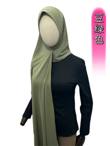 New Ice Silk Ribbed All-Wrapped Scarf Lazy One-Color Headband Women's Fashion Head Scarf Factory Wholesale W033