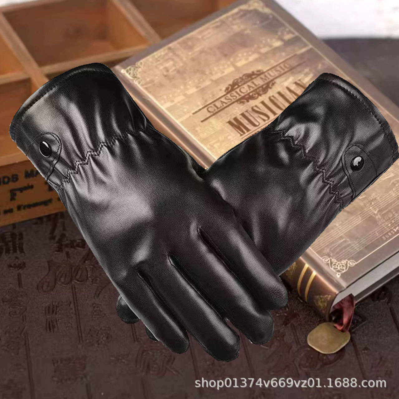 Мужские зимние перчатки из искусственной кожи на флисовой подкладке, теплые мотоциклетные осенне-зимние водонепроницаемые, новые в наличии