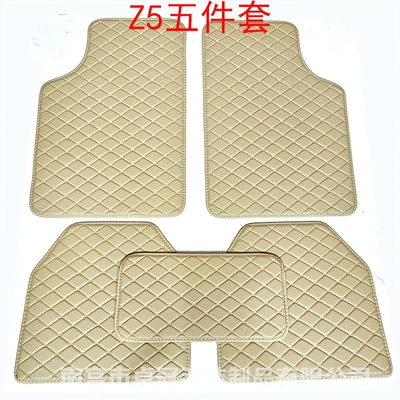 pvc leather mat right rudder | Universal Foot Pad - z5-five-piece-beige