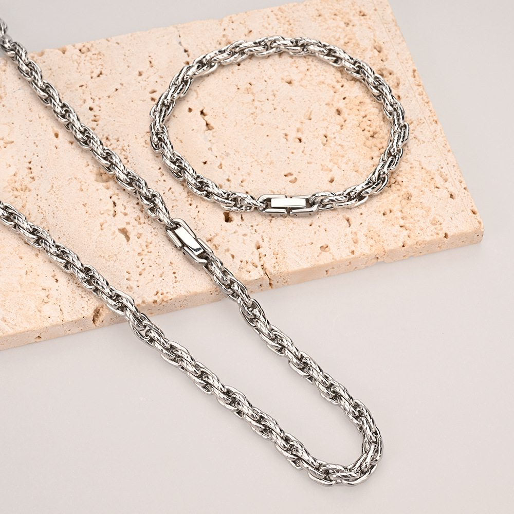 Cuban Link Necklace For Women And Men Stainless Steel Chain_voghion.com