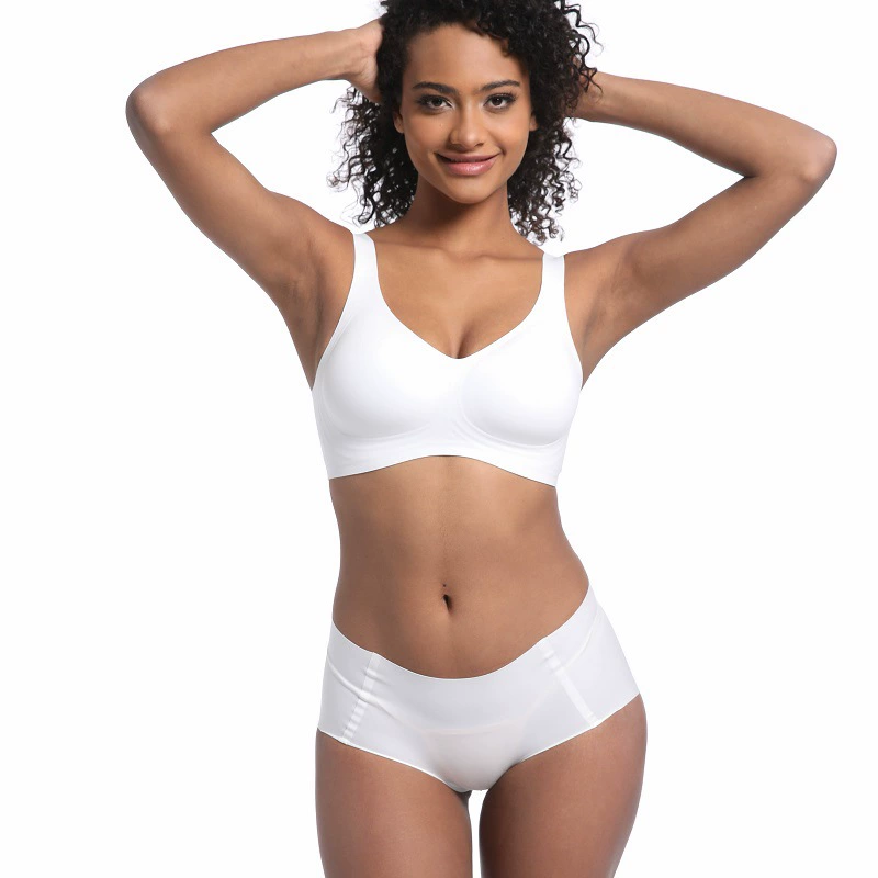 Straps, underwear, thin wireless bra, set, European style