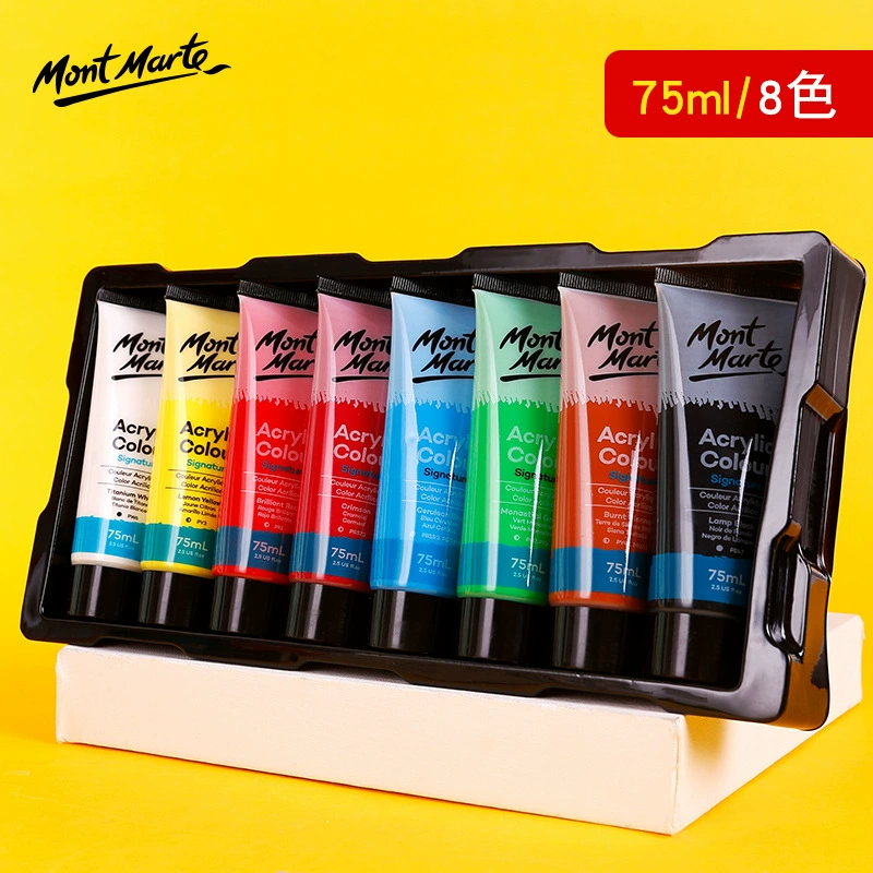 Краска для колонковых акриловых пигментов MONTAMRTE ACRYLIC 24 цветов - набор акриловых пигментов в коробке