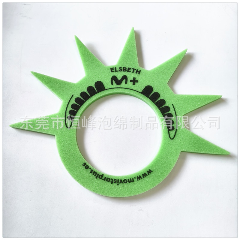 现模具海绵奇趣太阳帽空顶遮阳帽异型刺谓帽胜利火炬海棉可定尺寸