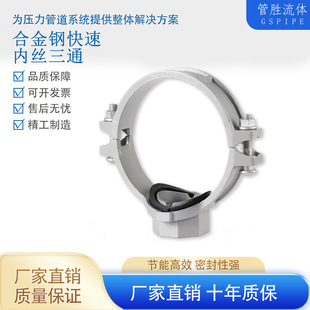 Guangsheng Manufacturer Direct Sales Alloy Steel Quick Internal Thread Tee Seamless Chemical Equipment Special Ten-Year Warranty High-Pressure Resistant